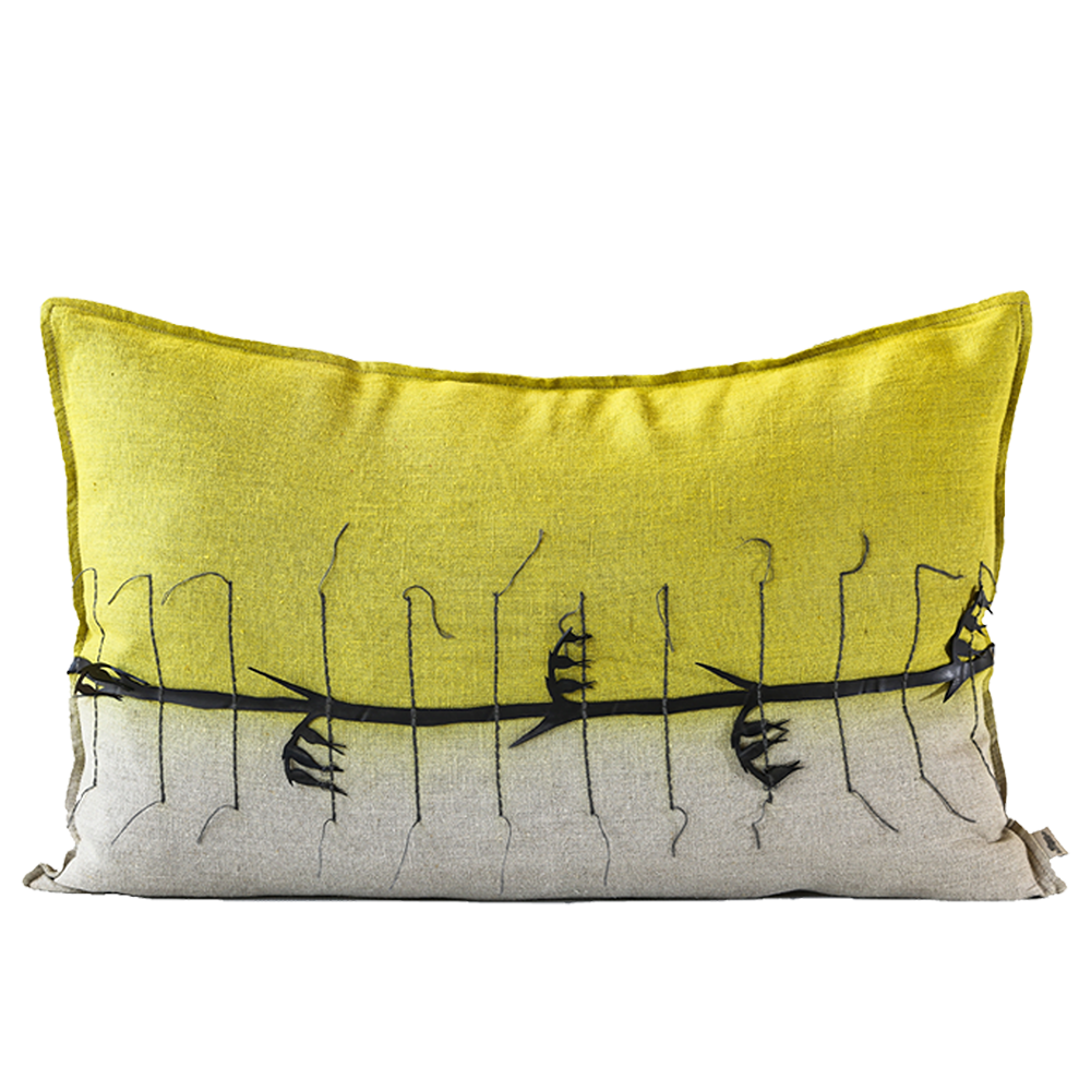 Rubber Applique Cushion