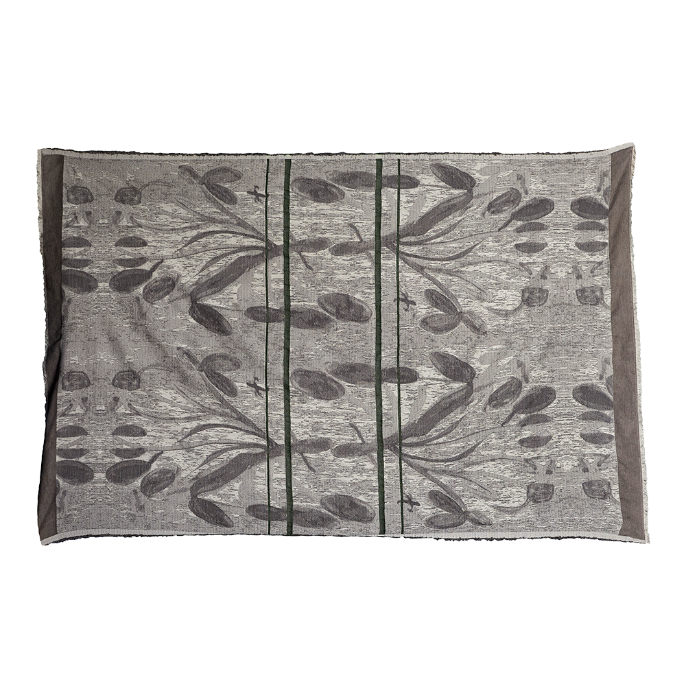 Green Watercolour Jacquard Throw