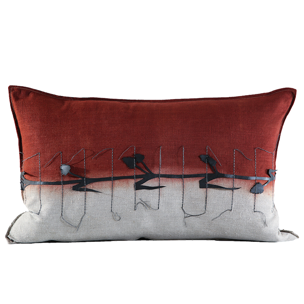 Rubber Applique Cushion