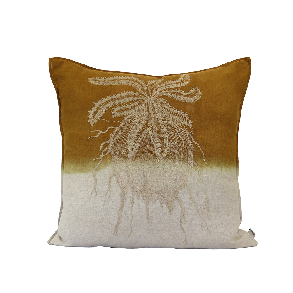 Caterpillar Euphorbia Embroidered Cushion