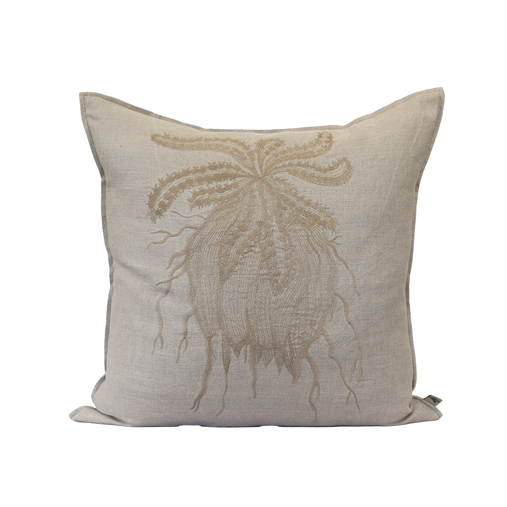 Caterpillar Euphorbia Embroidered Cushion