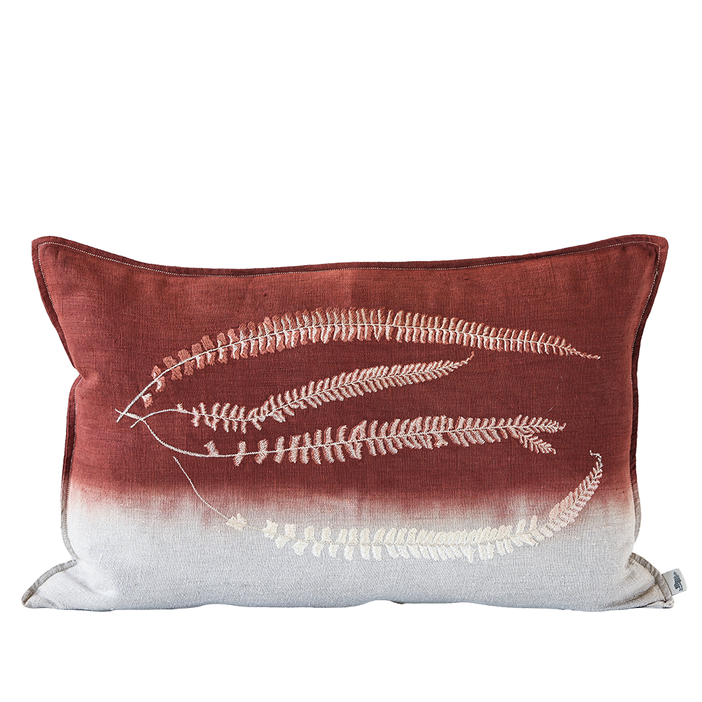 Fern 2 Embroidered Cushion