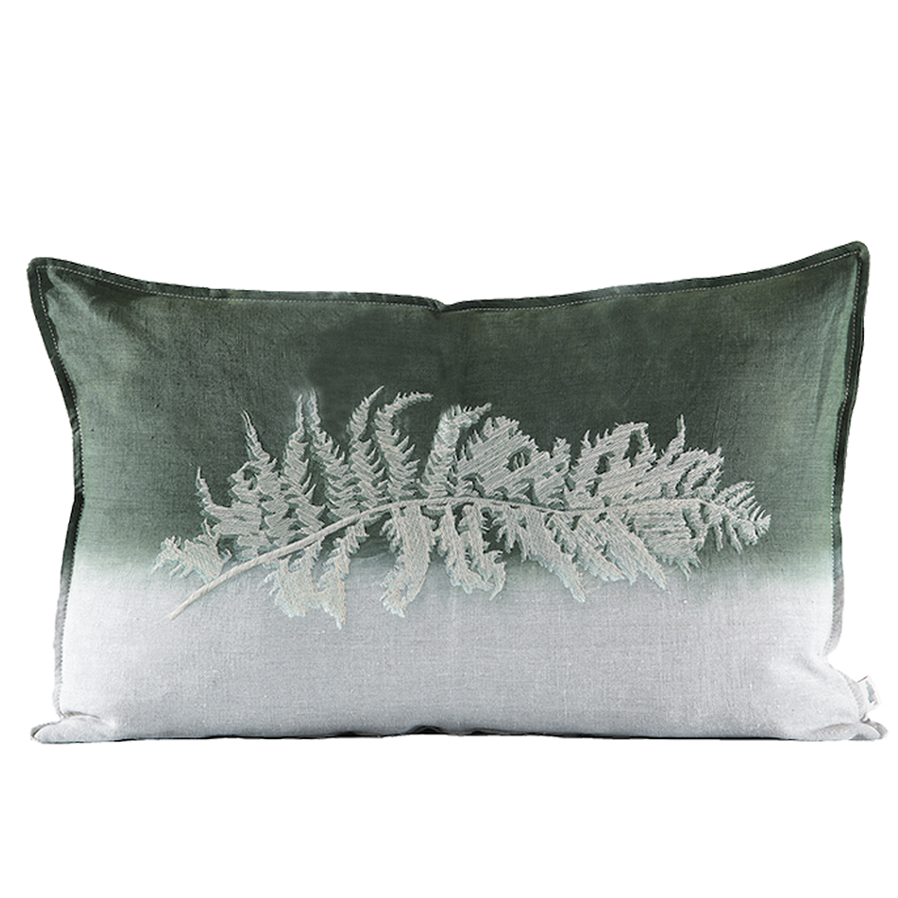Fern 3 Embroidered Cushion