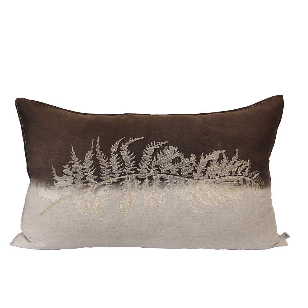 Fern 3 Embroidered Cushion