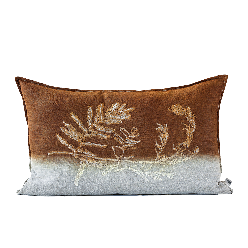 Fern 1 Embroidered Cushion
