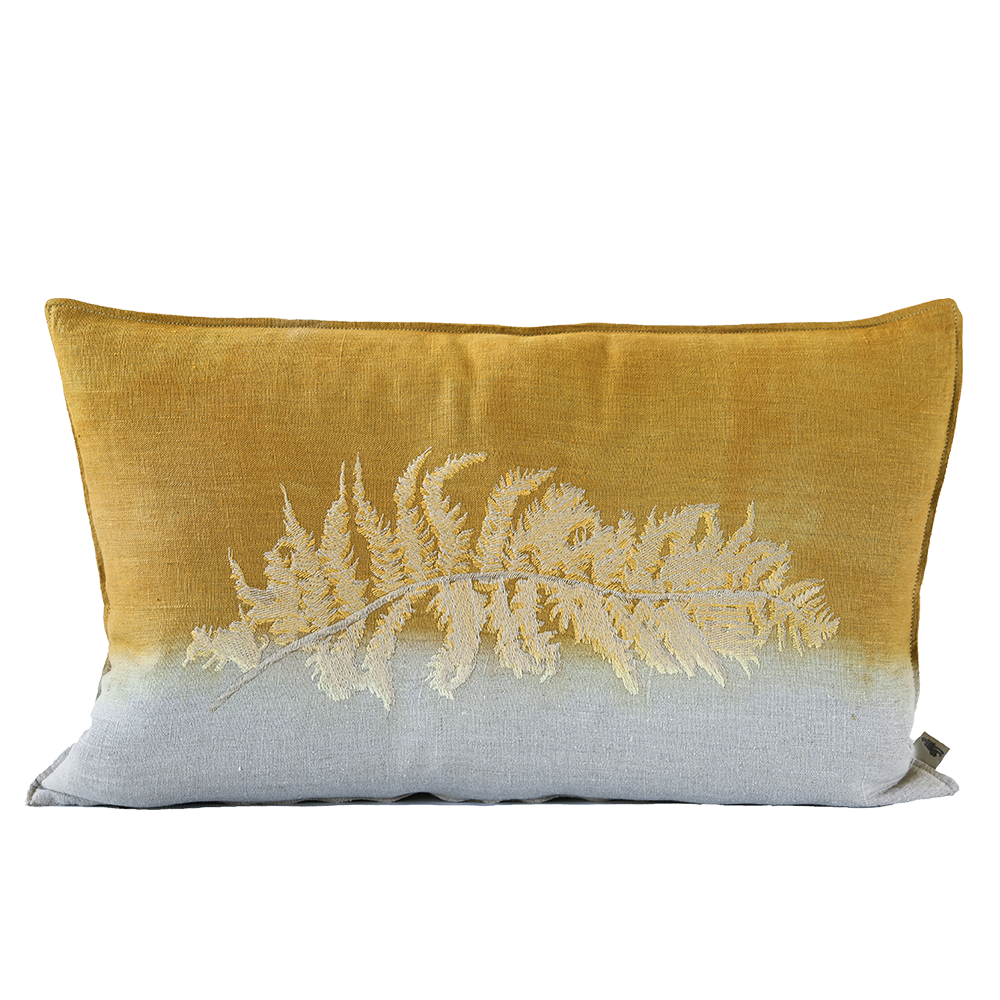 Fern 3 Embroidered Cushion