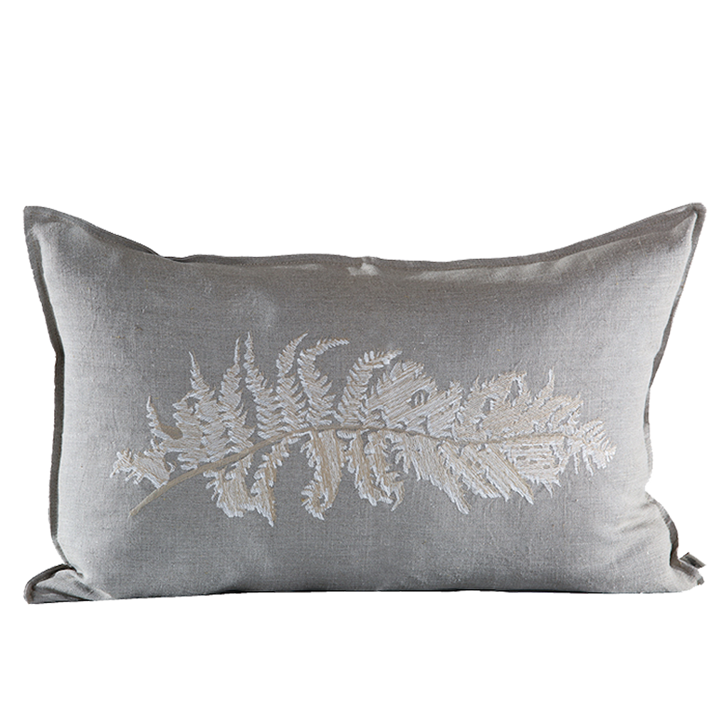 Fern 3 Embroidered Cushion