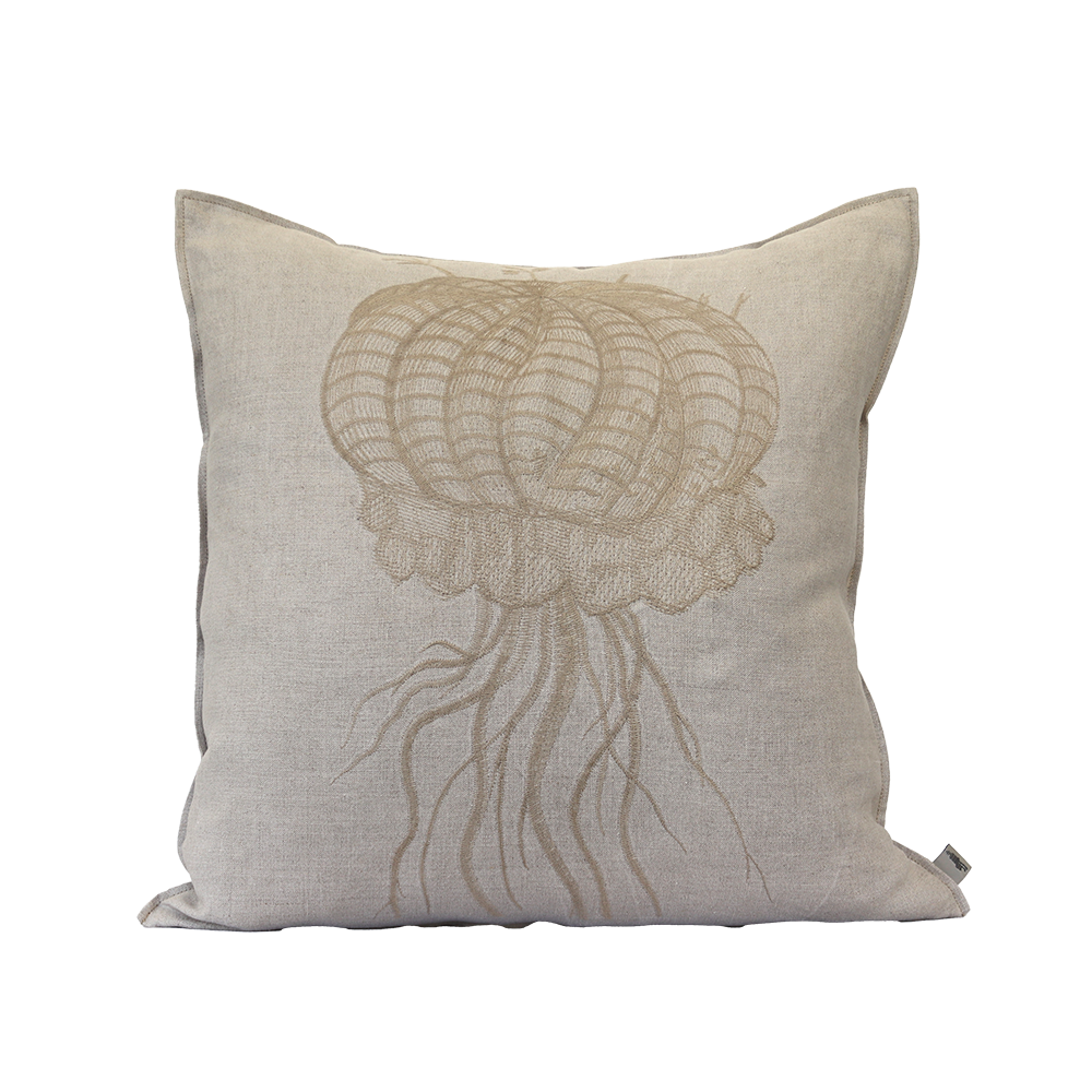Melon Euphorbia Embroidered Cushion