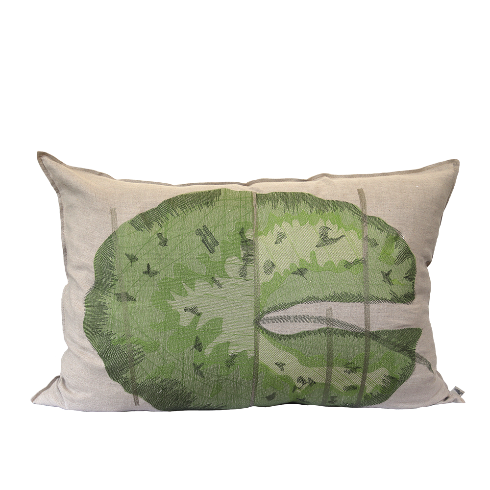Okavango Green Embroidered Cushion