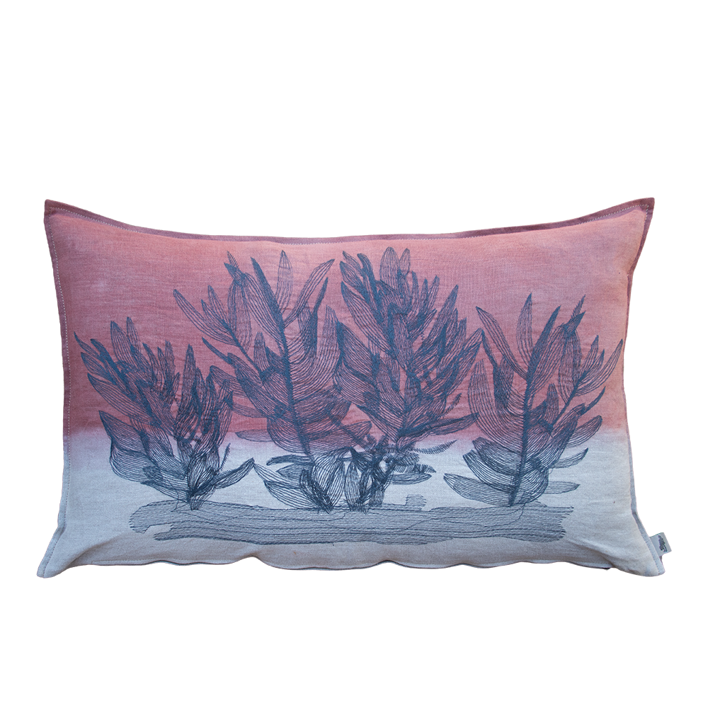 Protea Bos Embroidered Cushion