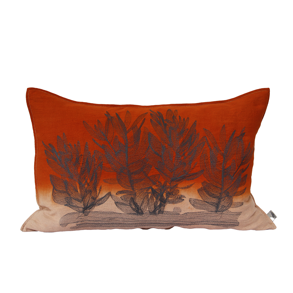 Protea Bos Embroidered Cushion