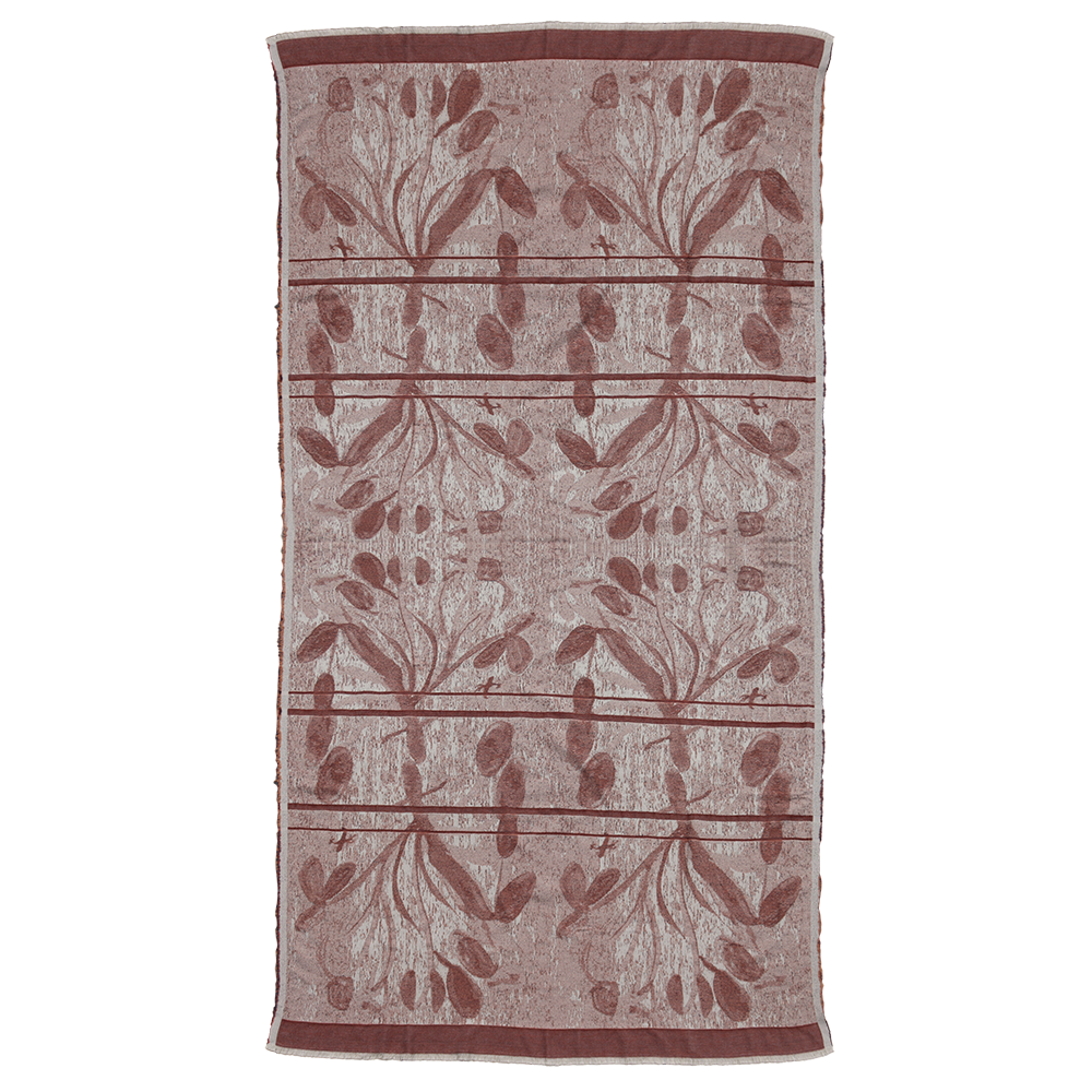 Rust Watercolour Jacquard Throw