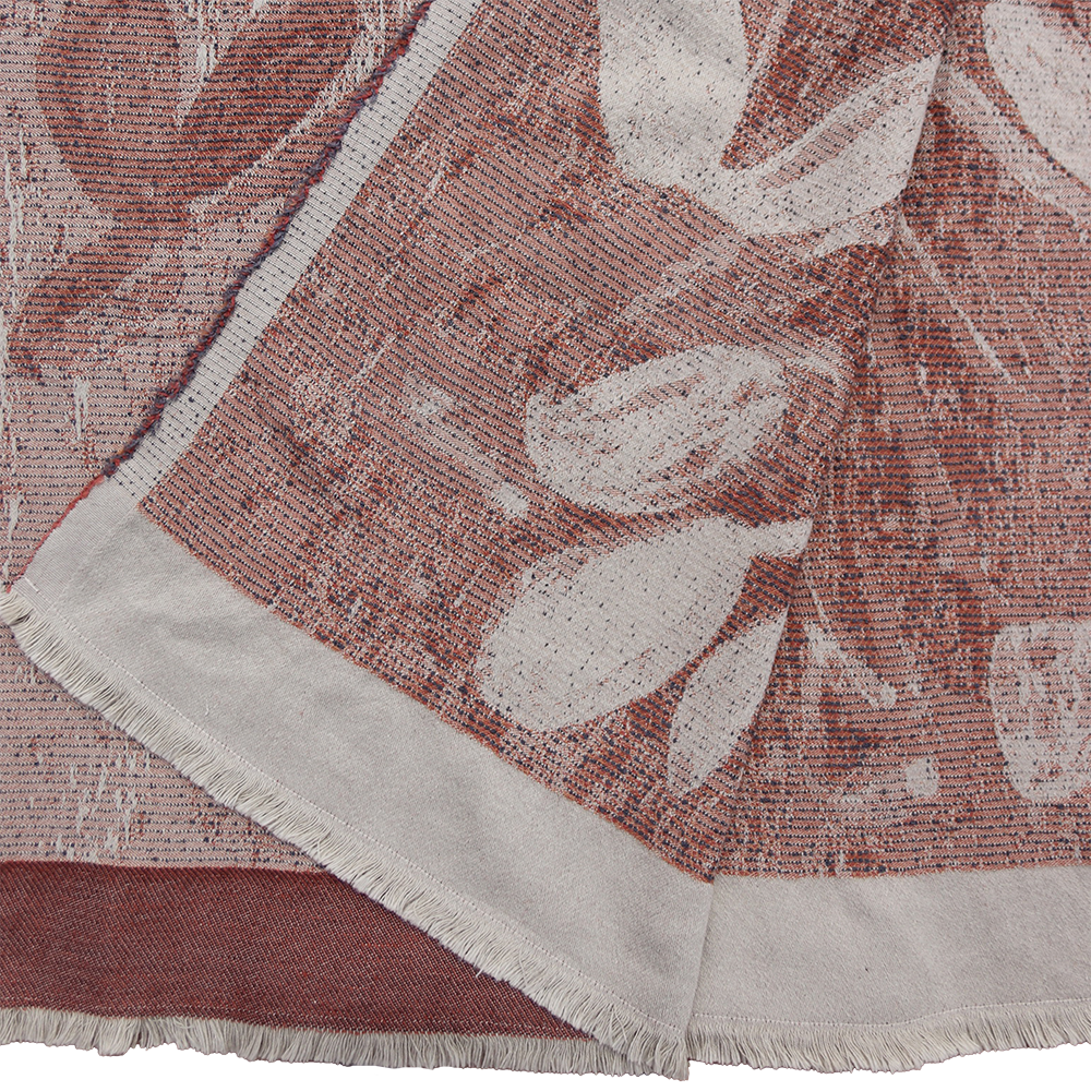 Rust Watercolour Jacquard Throw