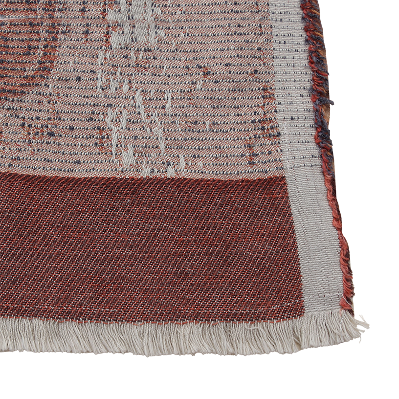 Rust Watercolour Jacquard Throw
