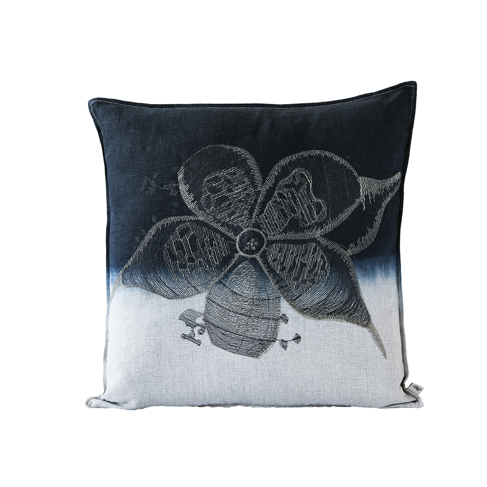 Stapelia Embroidered Cushion