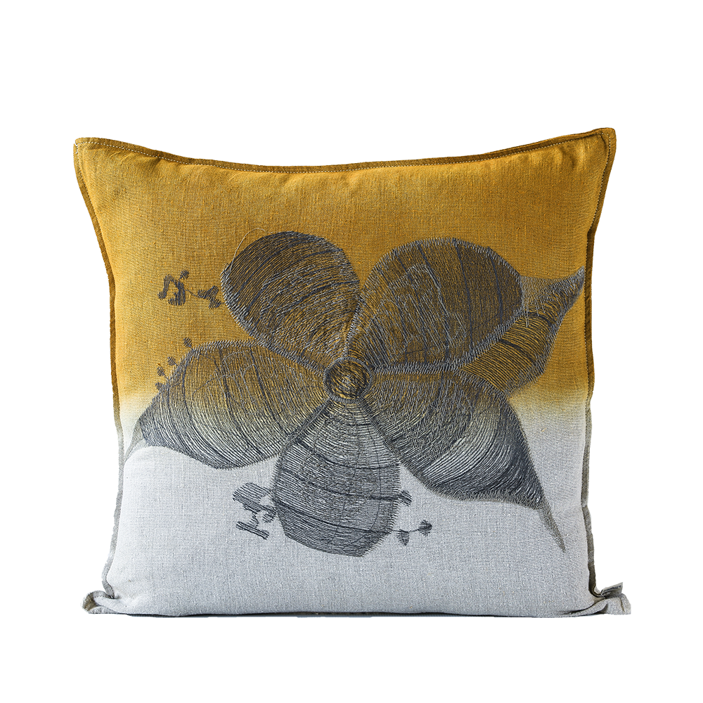 Stapelia Embroidered Cushion