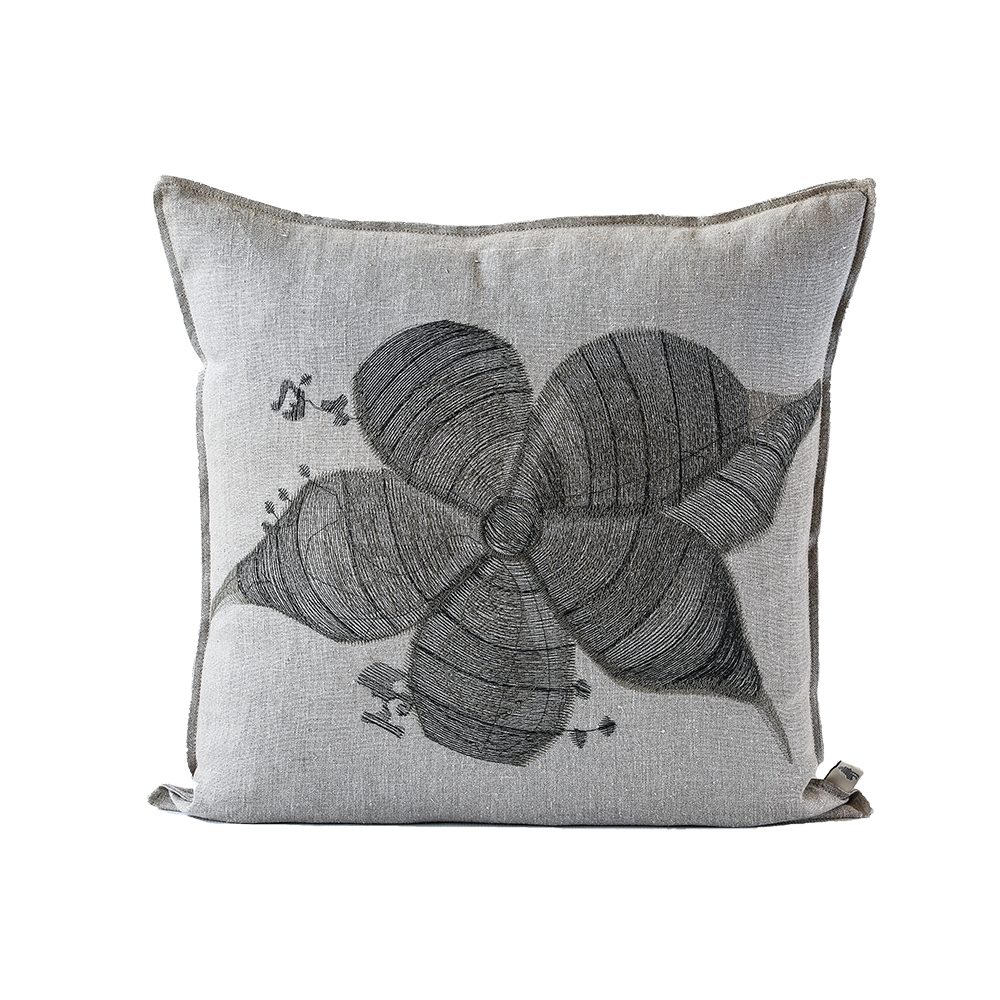 Stapelia Embroidered Cushion