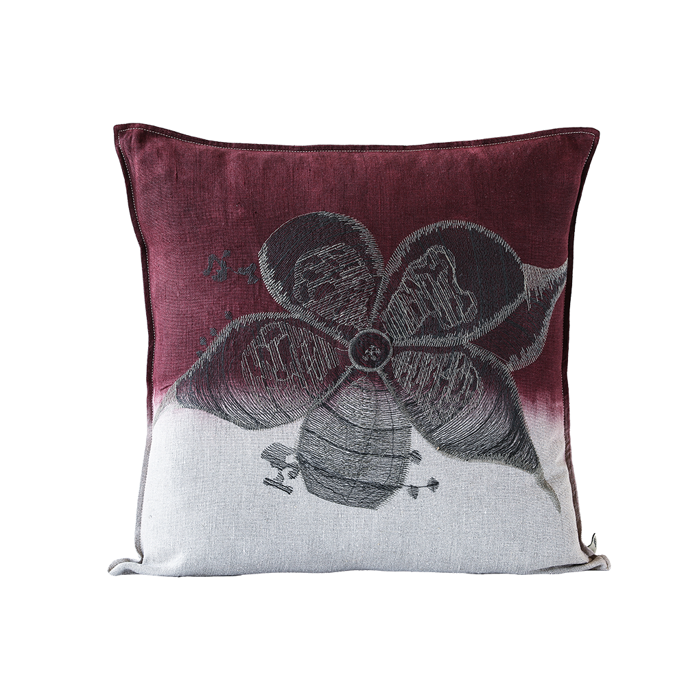 Stapelia Embroidered Cushion