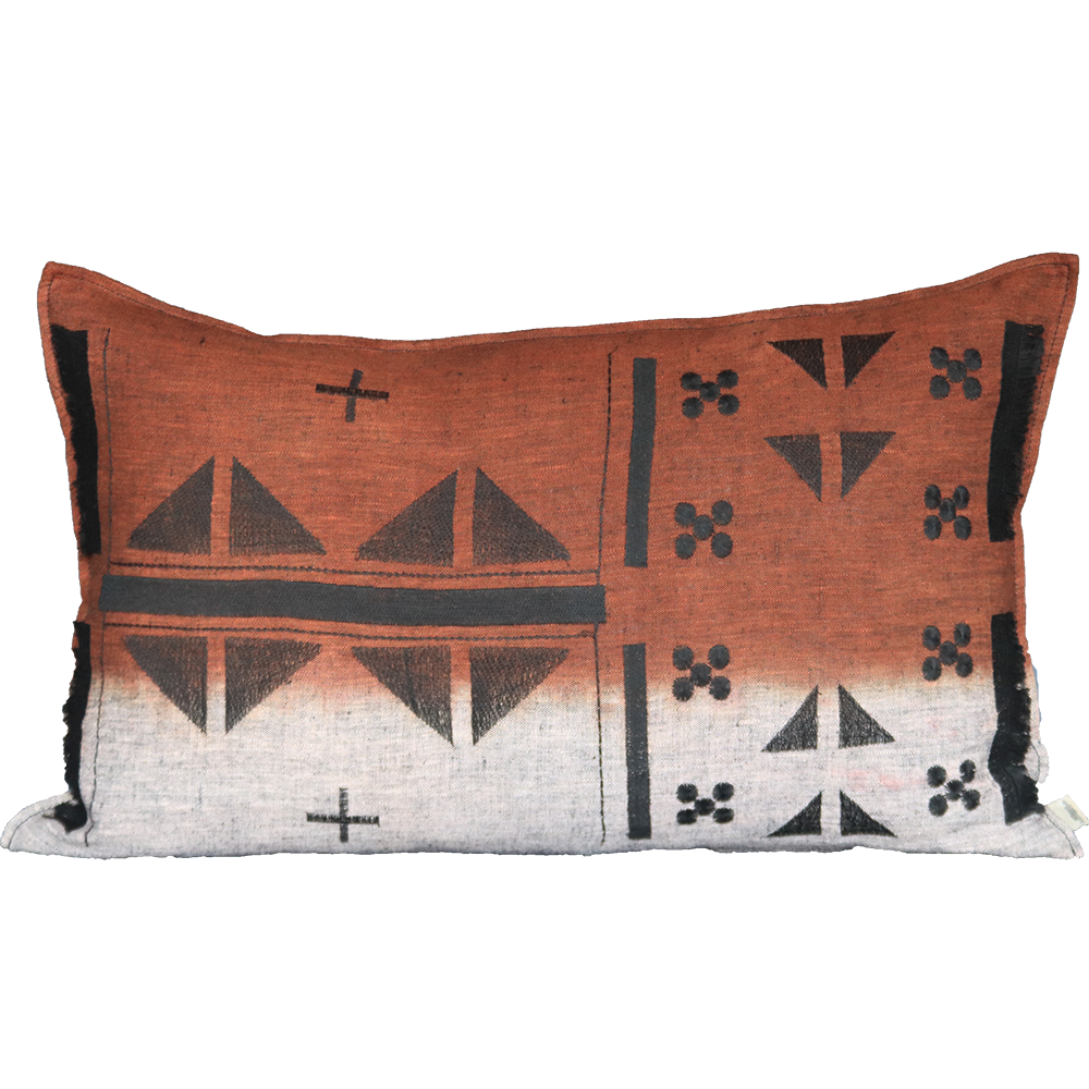 Tlokwa B&W Embroidered Cushion