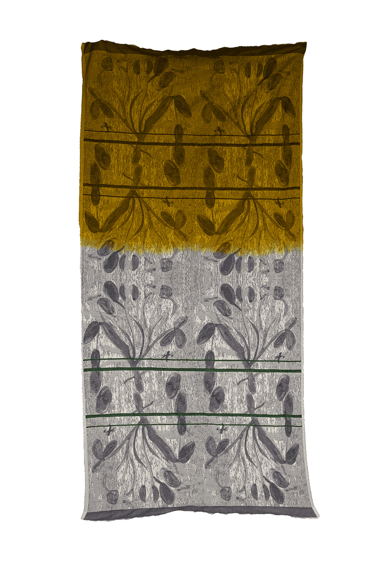 Green Watercolour Jacquard Throw