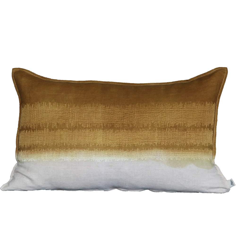 Variegated Stripe PFD Embroidered Cushion