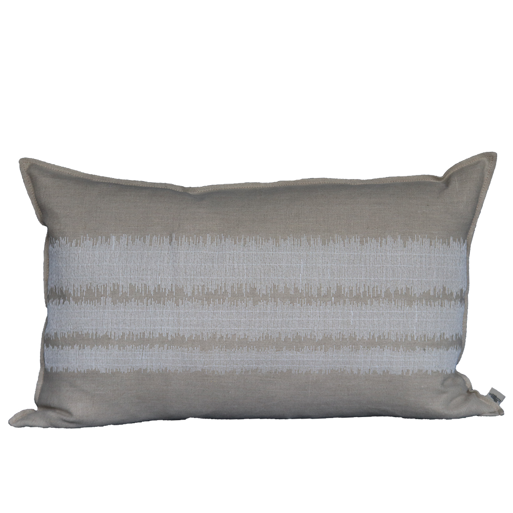 Variegated Stripe PFD Embroidered Cushion