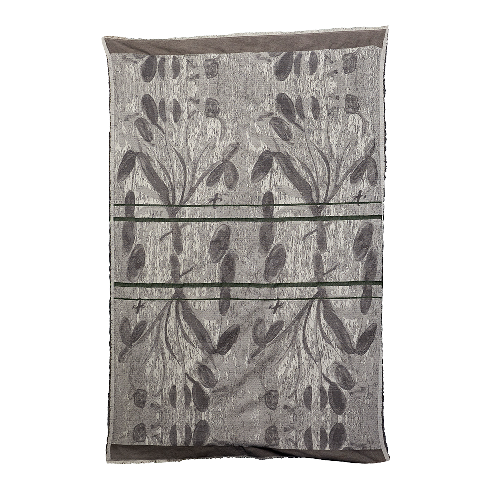 Green Watercolour Jacquard Throw