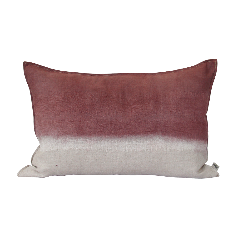 Variegated Stripe PFD Embroidered Cushion