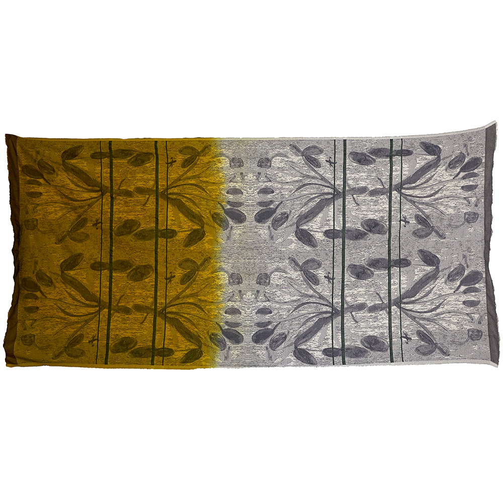 Green Watercolour Jacquard Throw