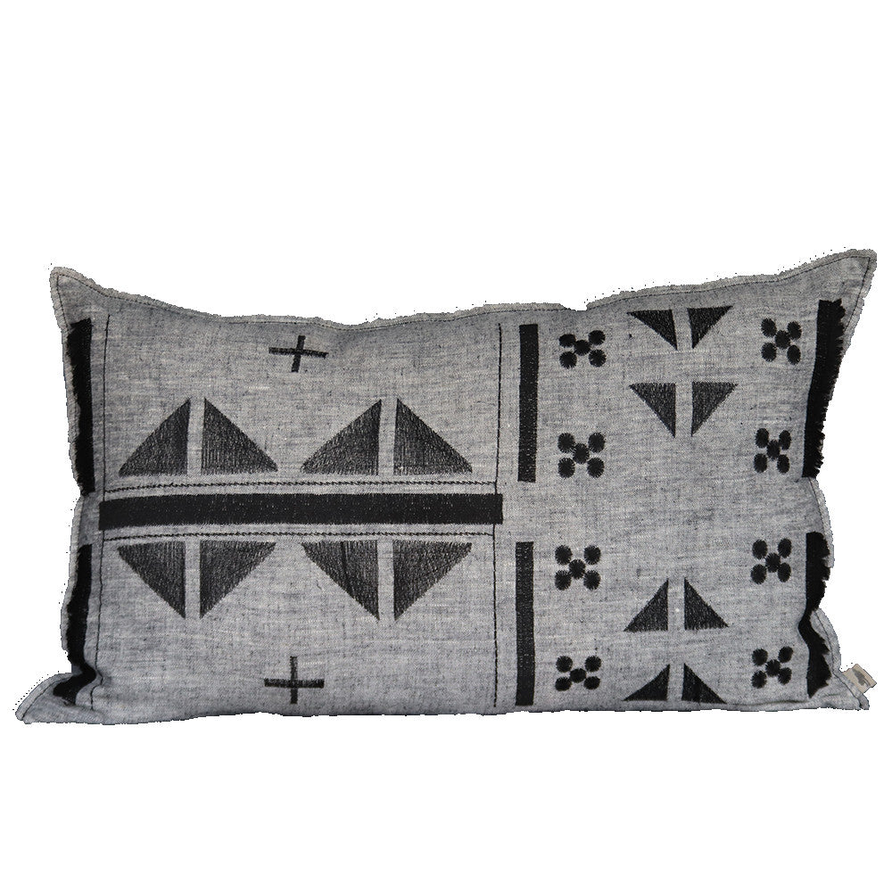 Tlokwa B&W Embroidered Cushion