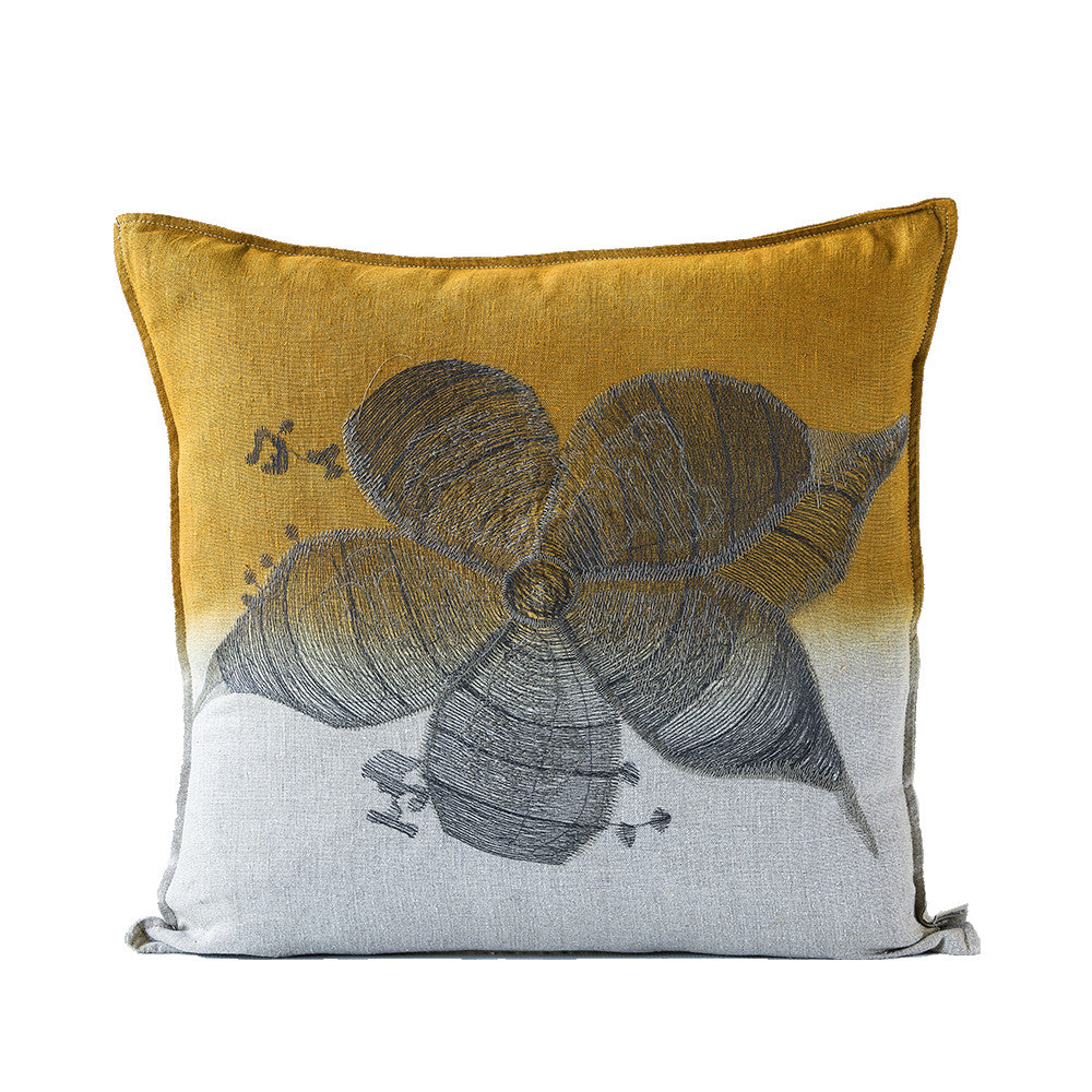 Stapelia Embroidered Cushion