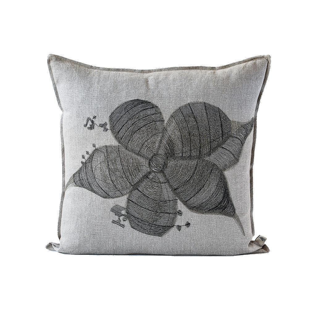 Stapelia Embroidered Cushion