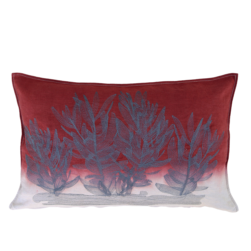 Protea Bos Embroidered Cushion