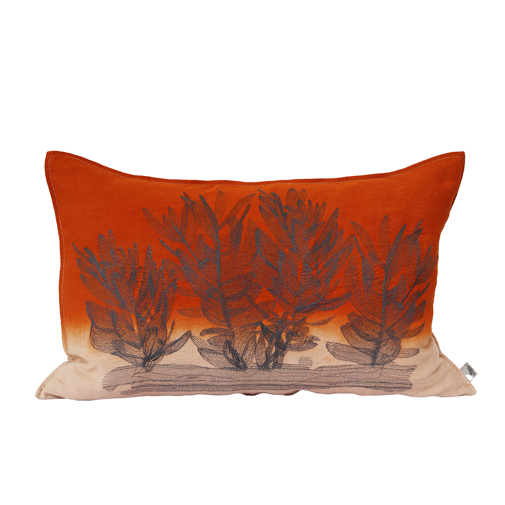 Protea Bos Embroidered Cushion
