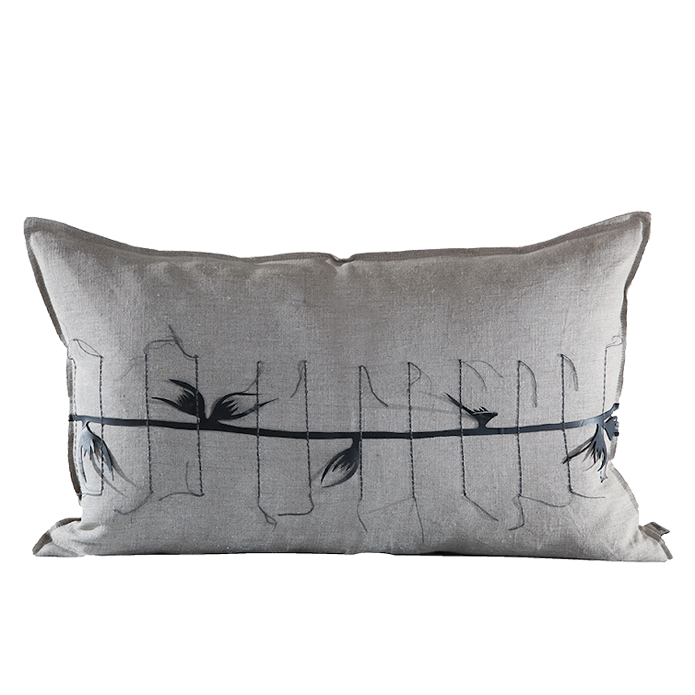 Rubber Applique Cushion