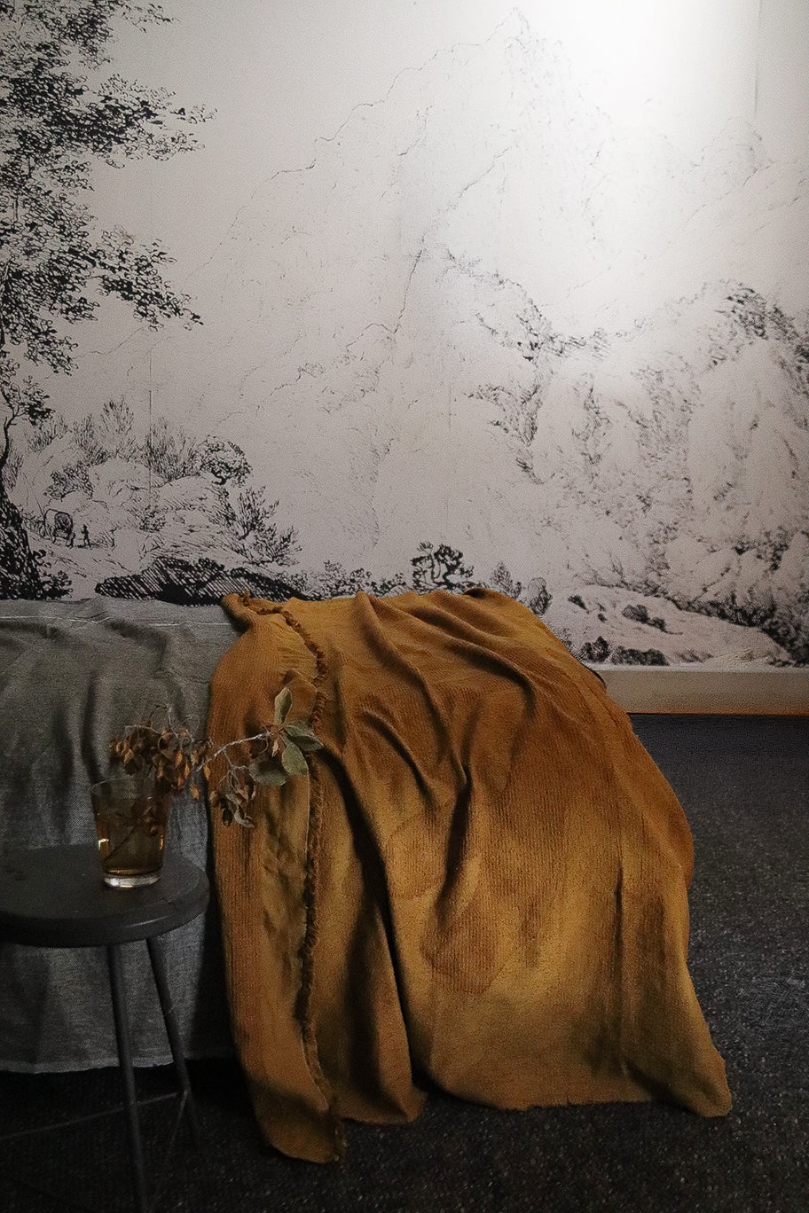 Overdyed Watercolour Jacquard Throw