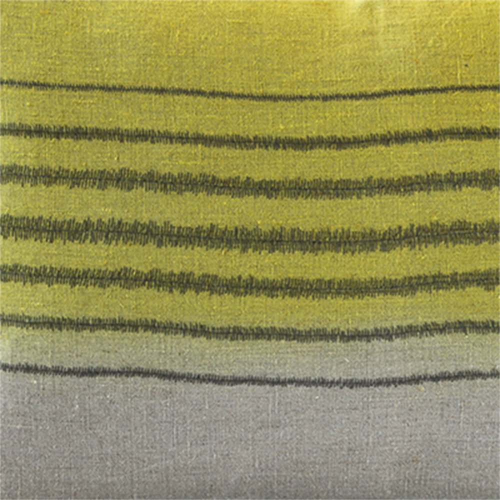 Charcoal Leaf Embroidered Throw