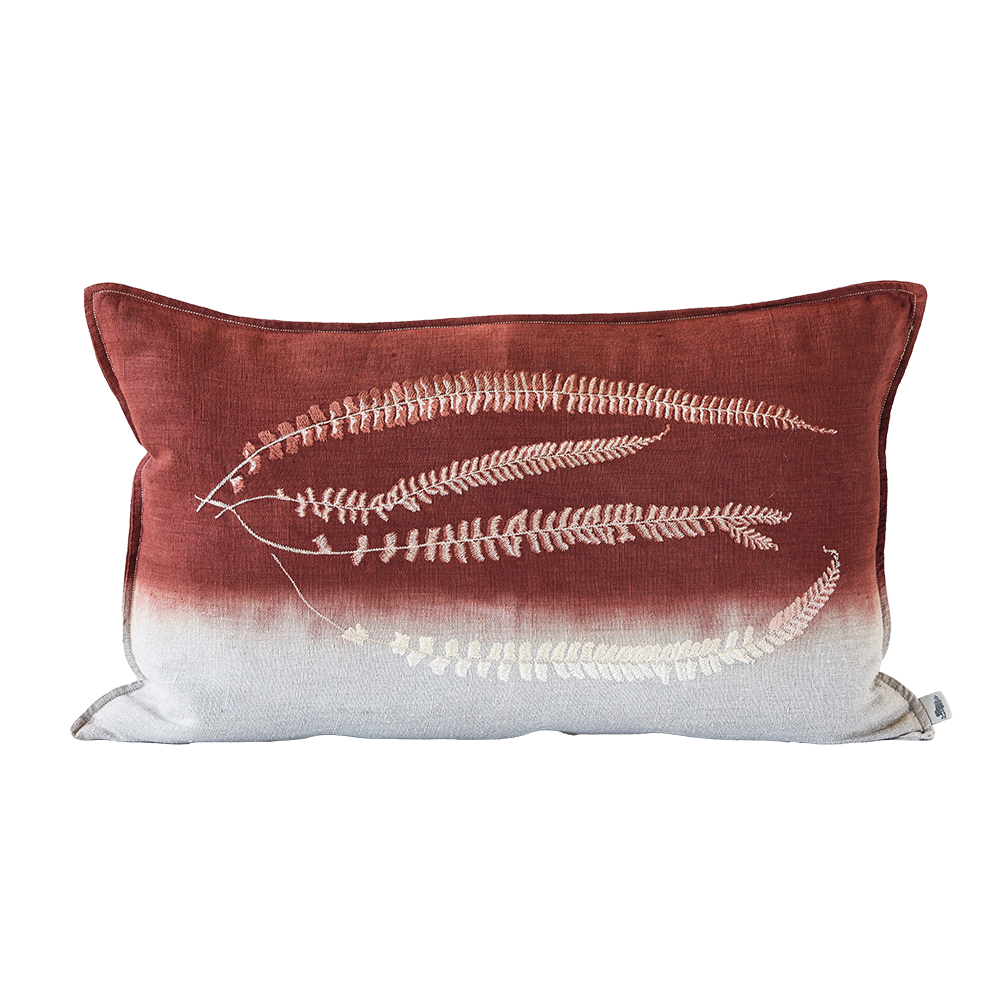 Fern 2 Embroidered Cushion