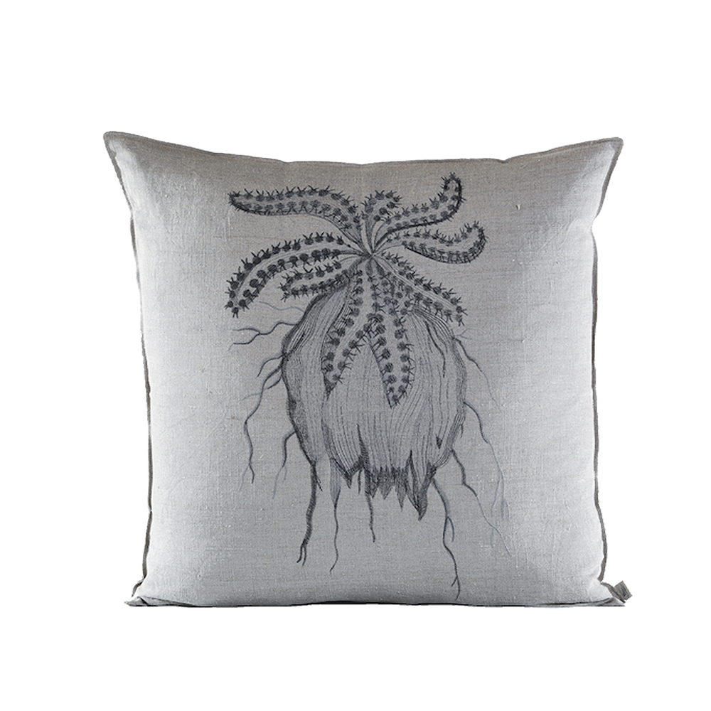 Caterpillar Euphorbia Embroidered Cushion