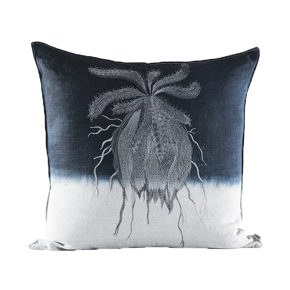 Caterpillar Euphorbia Embroidered Cushion