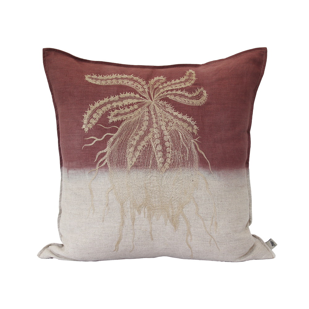 Caterpillar Euphorbia Embroidered Cushion
