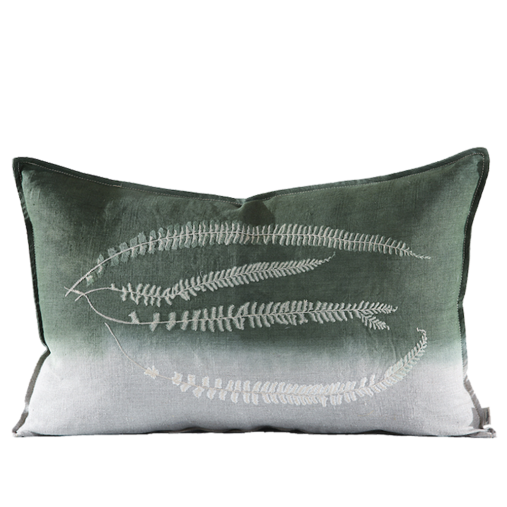 Fern 2 Embroidered Cushion