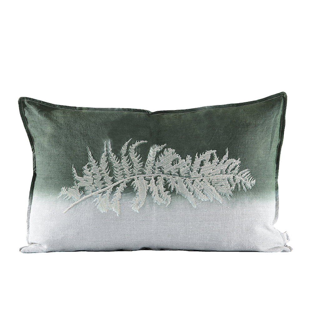 Fern 3 Embroidered Cushion