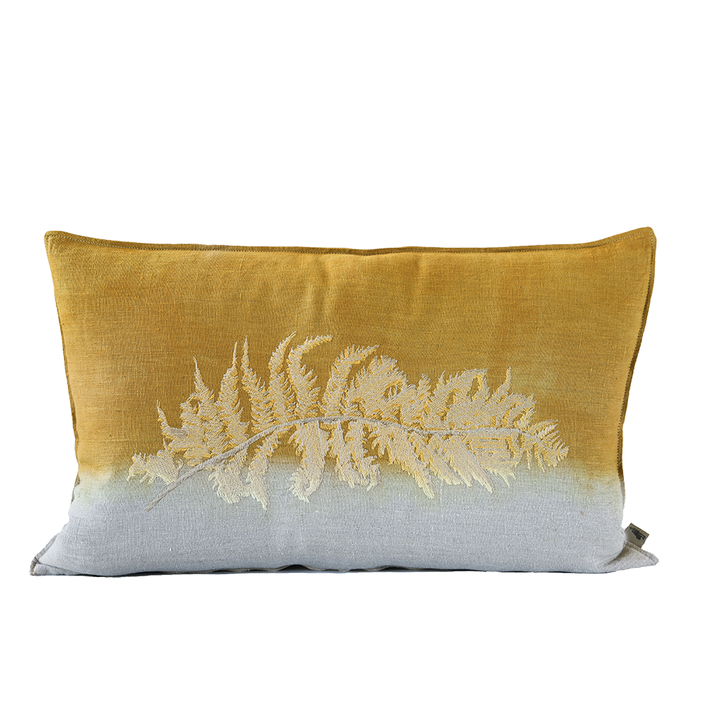 Fern 3 Embroidered Cushion