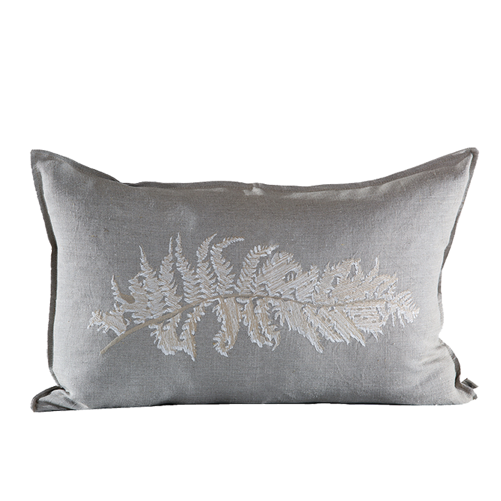 Fern 3 Embroidered Cushion