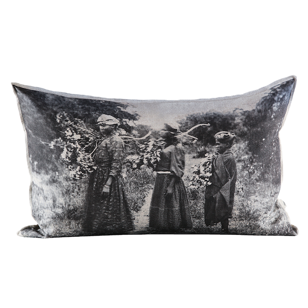 Ladies with Branches Cushion, Printed