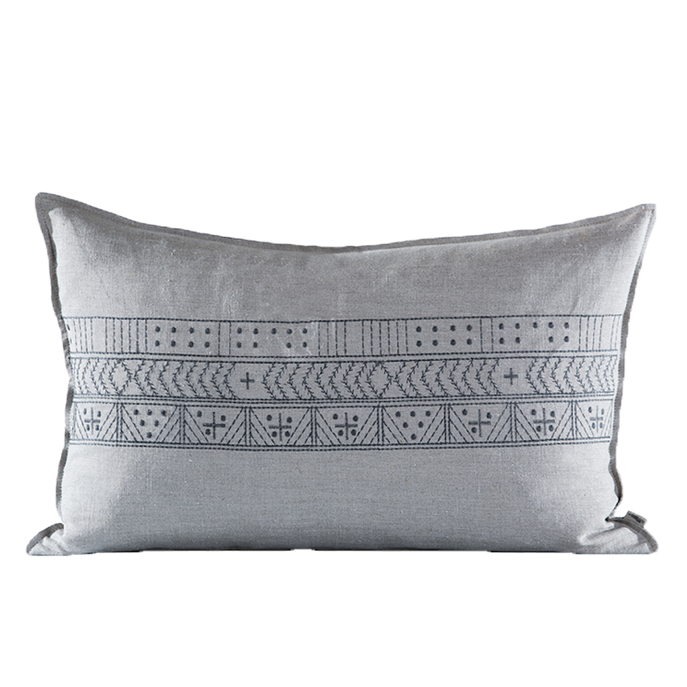 Mr B Charcoal Embroidered Cushion