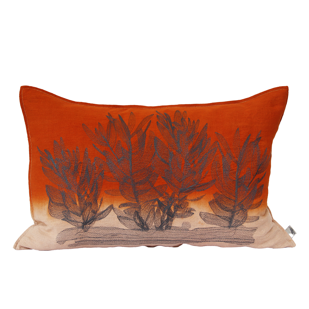 Protea Bos Embroidered Cushion