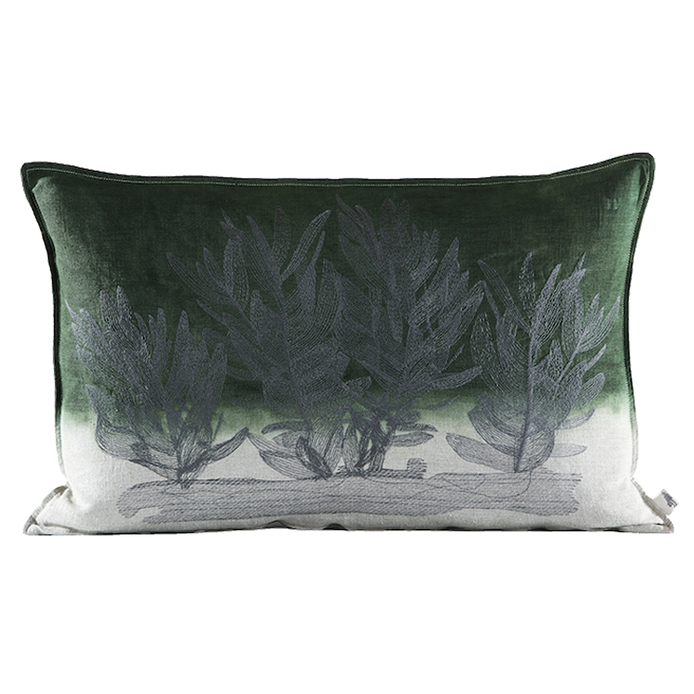 Protea Bos Cushion, Embroidered and Dyed