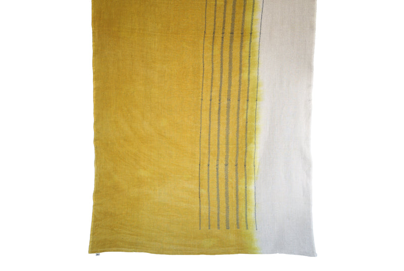Stripe Throw Charcoal on Stone